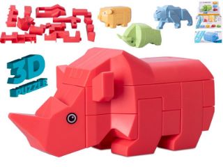 Obrázek z Hlavolam 3D puzzle zvířátka, 4dr, v krabičce (16) 